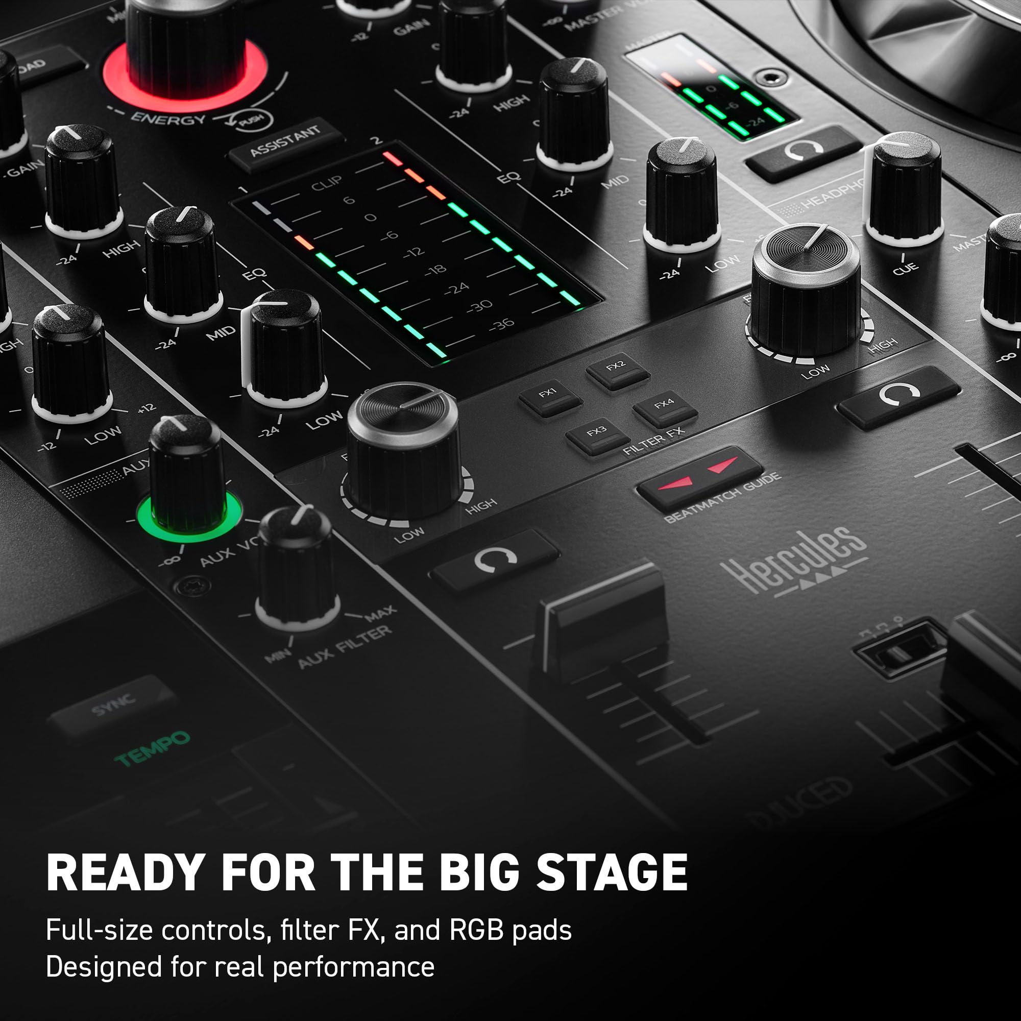 Hercules DJControl Inpulse 500: 2-deck USB DJ controller for